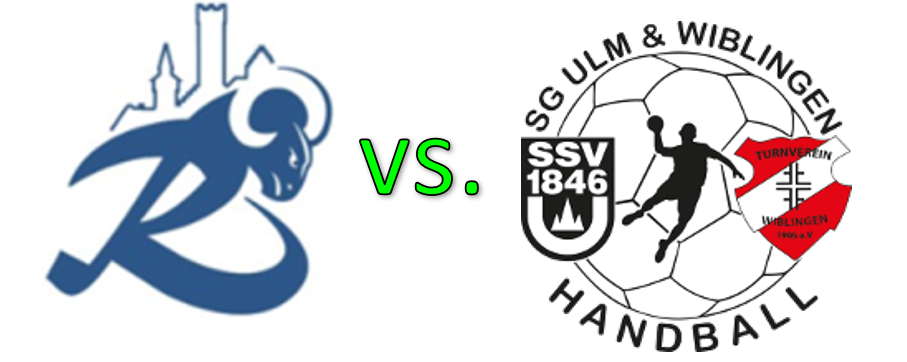 Logos Ravensburger RAMS VS. SG Ulm und Wiblingen nebeneinander