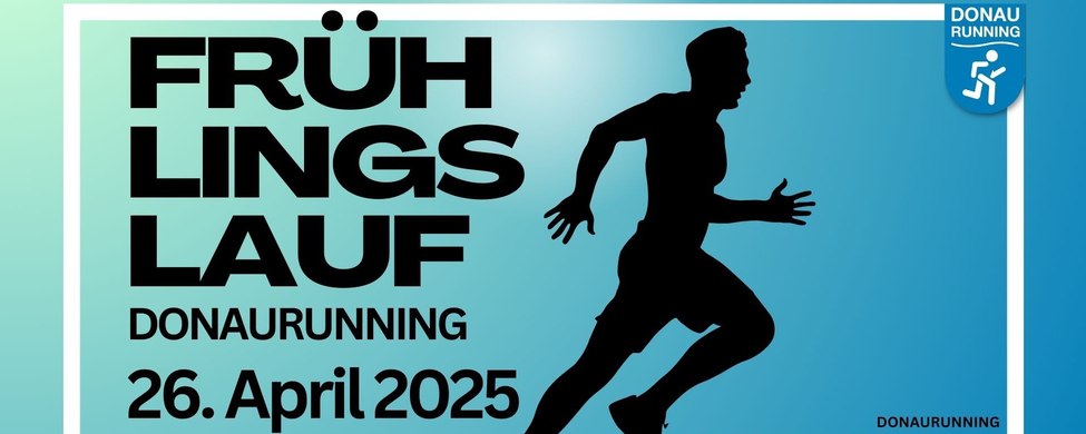 Lauf Event - DONAURUNNING - SSV Ulm 1846 e.V. Frühlingslauf DONAURUNNING 26. April 2025 schwarze Laufsilhouette