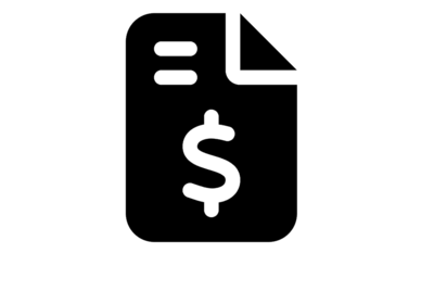 Dokumentsymbol mit Dollarzeichen und umgeknickter Ecke