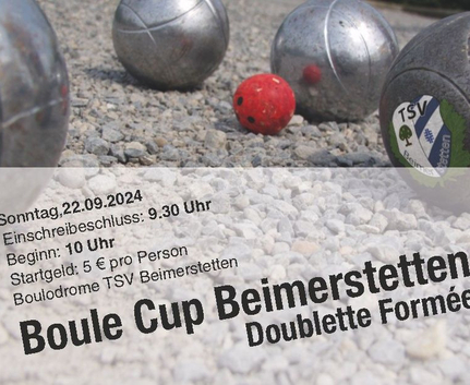 Boule Cup Beimerstetten Doublette Formée über Boulekugeln auf Kies