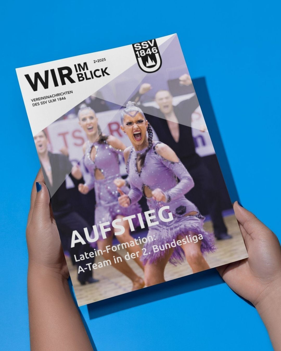 Hände halten WIR IM BLICK Magazincover AUFSTIEG Latein-Formation